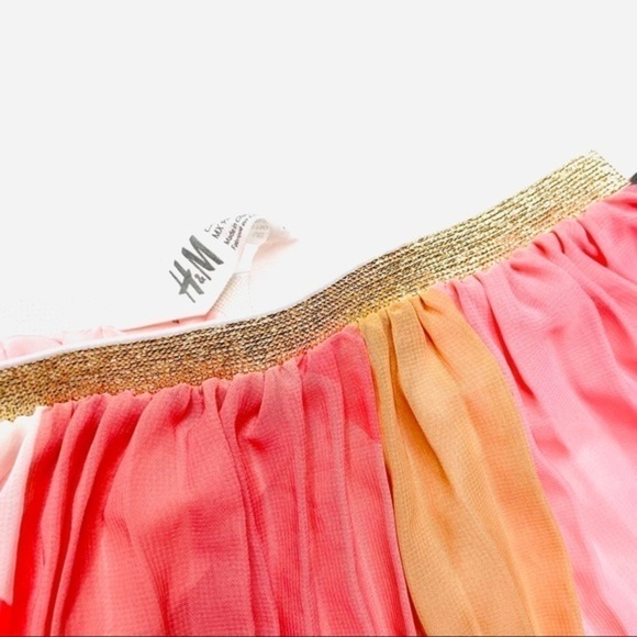 h&m NWOT Color Block Toddler Girl’s Pleated Skirt - Picture 4 of 6